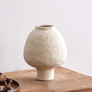 TEMU 프랑스 와비-사비 스타일 화병, 거친 세라믹 질감, 좋은 재물이 오는 큰 배 디자인. 전통 기술을 보존하는 마스터 도자기 공예가의 손으로 제작되었으며, 젠 미학을 반영하며 전시하기에 완벽합니다.