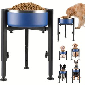 TEMU 고양이용 높이 조절 식기 스탠드, 폭 7-11인치 조절 가능, 높이 14.5인치, 메탈 높이 조절 식기 홀더, 중간 크기 및 대형견에게 적합한 높이 조절 물통 (식기 미포함)