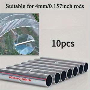 TEMU 10개 소형 유리섬유 아치シェッド 브래킷 확장기 - 녹이 않는 금속 커넥터, 내구성 있는 야외 텐트 폴 조인트, 온실, 캠핑, 정원 및 파티오 용, 캠핑 필수품, 견고한 금속 구조