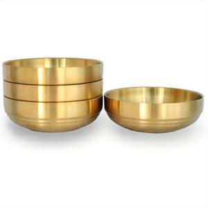 TEMU 4개 세트 스테인리스 스틸 소형 더블 데크 소스 접시, 라운드 양념 트레이, 미니 소스 플레이트, 스시 디핑 볼, 레스토랑 및 가정용 양념 접시