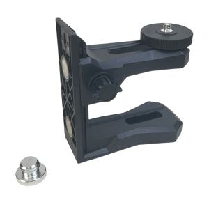 TEMU 블랙 L자형 자석 레이저 레벨 메터 브래킷 - 360° 조절 가능 브래킷 (1/4