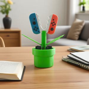 TEMU 3D 프린팅 화분 손잡이 스탠드 - 게임 컨트롤러 홀더, 스위치 및 조이콘 호환, 10개 게임 카드 슬롯, 데스크탑 디스플레이 피스 - 홈 및 오피스에 완벽한 모던 액세서리, 고품질 3D 프린팅 내구성 플라스틱 - 게이머를 위한 이상적인 선물