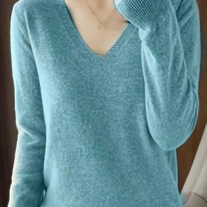 TEMU V넥 풀오버