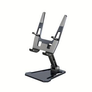 TEMU 1개 창의적인 휴대폰 및 태블릿 스탠드, 쿨링 기능 포함, 휴대용 접이식 조절 가능한 데스크탑 홀더, 게이밍, 라이브 스트리밍, 연속 시청용, 다기능 미끄럼 방지 안정적 지지대, 게으른 사람들을 위한