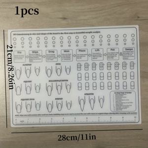 TEMU 실리콘 네일 연습 패드 + 액체 도포 가이드 - 알코올 프리, 전문 매니큐어 트레이닝 매트, 디자인 및 아트워크용, 내구성 있는 건조 보드, 필수 도구 키트