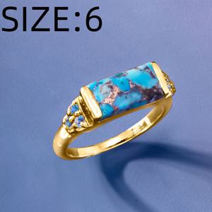 TEMU 1개, 스타일 - 터키석이 새겨진 구리 반지 - 녹 방지 - 정교한 남녀공용 패션 반지. 파티, 졸업 파티, 크리스마스, 추수감사절, 일상복, 결혼식 및 약혼식, 그리고 선물용으로 적합합니다.