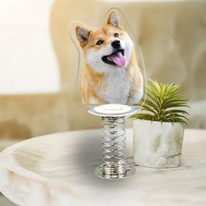 TEMU 1개 2D 아크릴 차량용 시소, 스타일리시한 사무실 장식용 데스크 오너먼트, 커플 사진·친구 사진·애완동물 사진 맞춤 제작 가능, 양면 미러 효과 디자인