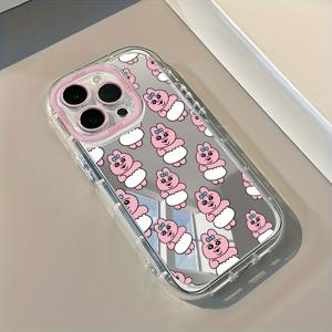 TEMU 아이폰 16/16 프로/16 프로 맥스 모델과 호환되는 유머러스한 토끼 디자인, 15/14/13/12/11 모델용 케이스. 쉽게 착용하고 떼어낼 수 있으며, 충격 흡수 기능이 있는 가벼움으로 스타일리시한 거울 마감으로 우아함을 발산하며, 여성에게 이상적인 선물입니다