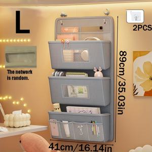 TEMU 접이식 부직포 수납 정리함, 3/2단 문 뒤 패브릭 보관 상자, 대용량 옷장 속옷 벽걸이 가방, 2/3개의 큰 포켓과 4개의 작은 포켓 및 2개의 후크가 있는, 헤어드라이어, 속옷, 양말, 인형, 문구류에 적합한 이상적인 홈 스토리지 솔루션, 크리스마스 선물, 걸이 선반