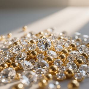 TEMU 1510개 느낌 비즈 - 투명 골든 액센트, 웨딩·파티·홈데코·네일아트·센터피스용 - 화병 필러, 테이블 스캐터링, 크래프트 소재, 보석 만들기, DIY 공예품, 반짝이는 장식, 매끄러운 표면, 이벤트 플래너를 위한 고급 아크릴 비즈 & 비즈