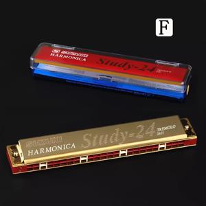 TEMU 스즈키 24홀 골든 스페셜 G/F/A 튜닝 프로페셔널 퍼포먼스 구리 코어 레진 하모니카, 초보자 성인용 솔로 악기, 선물 세트, 완벽한 휴일 선물