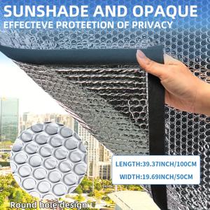 TEMU 1개 알루미늄 호일 창문 단열 필름, 간편 설치 무드릴 흡착컵 데코 스티커 - 가정용, 차량 및 발코니에 적합한 방열, 자외선 차단, 소음 감소