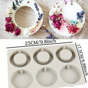 TEMU 실리콘 왁스 몰드 DIY 액세서리 제작용 실리콘 키체인 및 에폭시 주얼리 캐스팅 몰드, 걸이 구멍 포함