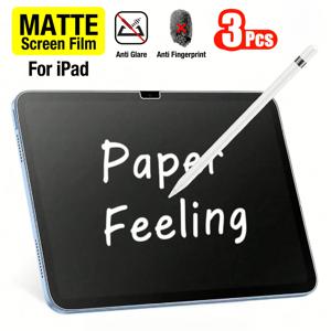 TEMU 아이패드 11세대/10세대 A16 (11/10.9인치, 2025/2022) 호환 3개입 종이 느낌 스크린 보호필름, 종이처럼 쓰고 그릴 수 있는 9H 강화유리, 매트 필름 방지 스크래치, 기포 없음, 고투명 방지 지문, 태블릿 스크린 보호필름, 아이패드 미니/에어/프로/11세대/9세대/8/7 호환