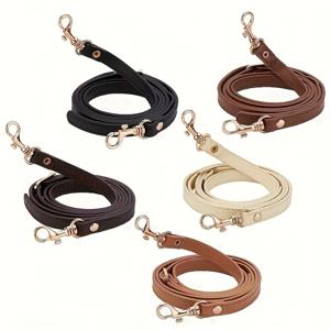 TEMU 5pcs 조절 가능한 합성 합성 인조 가죽 긴 포켓 스트랩, 금속 후크 포함 - 다색 선택 가능 (검정색/베이지/화이트/브라운/레드) 크로스바디 백팩 숄더 스트랩, DIY 지갑 만들기 용품, 크로스바디 백 액세서리, 튼튼한 금속 부착물, DIY 지갑 만들기, DIY 지갑 만들기