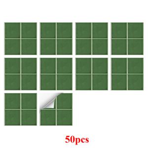TEMU 10/30/50pcs 잔디 녹색 간단한 단색 스타일 2D 패턴 벽돌 벽 스티커 반짝이는 거품 같은 미끄럼 방지 벽과 바닥 타일 스티커 DIY 벽 장식에 적합한 방 장식, 거실 장식, 침실 장식, 주방 장식, 캐비닛, 발코니, 세면대, 욕실 등 고급 가정 장식