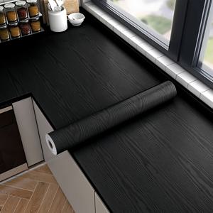 TEMU 목재 무늬 가구 리퍼비시 스티커 - 자가 접착 방수 및 방유 알루미늄 포일 목재 텍스처 테이블탑 캐비닛 도어 프레임 컬러 변환 데칼