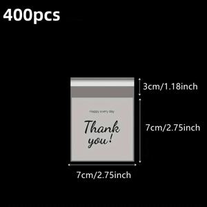 TEMU 400개 '' 프린트 선물 가방 - 보석 및 액세서리 보관용 투명, 자체 봉인 플라스틱 포장, 학교로 돌아가기, 교사 날, 할로윈, 추수 감사절, 크리스마스에 완벽한 선물 가방