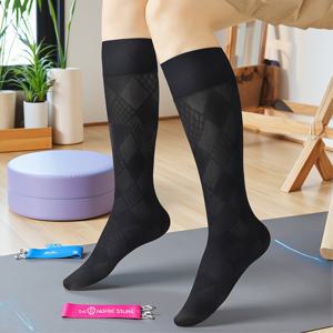 TEMU 여름철에 스타일리시한 비즈니스 행사에 적합한 남성용 경량 블랙 패션 스타킹 10켤레 팩