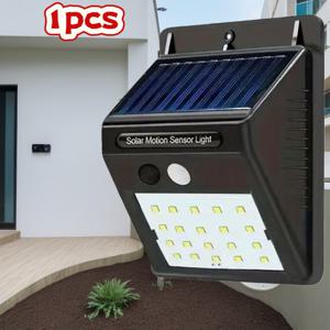 TEMU 1개 태양광 모션 센서 야외 조명, 120° 광각의 20개의 LED 태양광 보안등, 마당, 차고, 진입로, 파티오, 데크용 태양광 센서 벽등