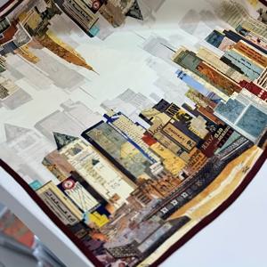 TEMU 100% 천연 실크로 제작된 세련된 사각 스카프 헤드스카프입니다. 그림 스타일의 압도적인 현대적인 도시 디자인으로 특징져 있습니다. 이 독특하고 스타일리시한 스카프는 다양한 캐주얼한 상황에 적합하며, 늘어나는 것이 없는 우아한 액세서리로 완벽합니다.