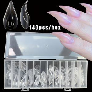 TEMU 140개 짧은 고양이 발톱 네일 폼 네일 아트 연장 몰드