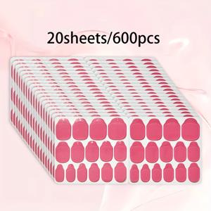 TEMU 10/20장, 대형 업그레이드 핑크 로즈 16X 라이트 큐링 네일 필름, 네일 웨어용 특수, 초강력 접착력, 방수, 투명, 얇은 젤리 글루 네일 스티커, 강력한 양면 네일 접착제, 젤리 같은 양면 네일 부착, 통기성 필름, 30개의 스티커 1장, DIY 네일 케어, 오래 지속되고 튼튼함