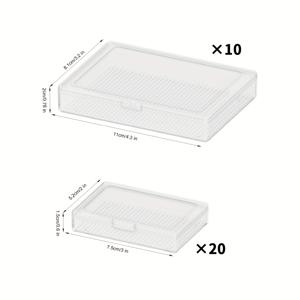 TEMU 30개 페인팅 트레이 세트. 뚜껑이 있는 두 가지 사이즈가 특징이며, 2-in-1 보관 용기 및 라인업 트레이로 디자인되었습니다. 더 나은 공예 효율을 위해 볼록한 점 바닥이 향상되었습니다.|보석십자수