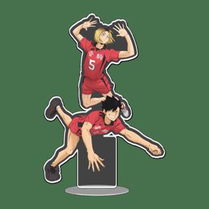 TEMU 2D 플랫, 애니메이션 스포츠 장식 - 배구 선수 다이내믹 스탠딩 - 조립 불필요 데스크 장식품 - 아크릴 테이블탑 플라크 (하이큐!! 시즌 2), 체육관 및 게임룸용 - 청춘 정신을 담은 디테일한 아트워크, 수집가 아이템, 애니메 팬 선물