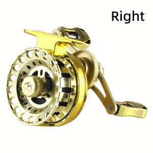 TEMU HAUT TON 골드 도금 낚시릴 - 2.6:1 기어비, 최대 드래그력 6kg, 2+1 BB 베어링, 스테인리스 스틸 스풀 & 내식성 금속 바디, 원터치 마그네틱 시스템, 에르고노믹 메탈 핸들, 카약/보트/해안낚시용