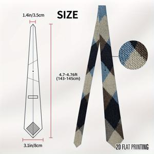 TEMU 1개 갈색과 파란색 대각선 줄무늬 넥타이 - 현대적이고 포멀한 데일리 타이, 남성용 비즈니스 및 캐주얼 스타일, 생일, 결혼식, 승진 선물로 이상적인 다목적 목걸이, 전통 공예 기술