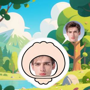 TEMU 맞춤형 귀여운 버섯 머리 캐릭터 인물 플러시 쿠션 베개, 거실·소파·침대·차량용 다기능 장식 맞춤 제작 가능 개인화 사진 포함