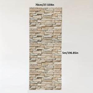 TEMU 3D 벽돌 패턴 벽지 - 방수 자가 점착식 인조 암석 질감 벽 패널, 간편한 청소 및 절단, 주방, 욕실, 거실, 침실, 사무실 및 기숙사 장식에 적합, 모던 스타일 데코, 내구성 있는 재료로 제작