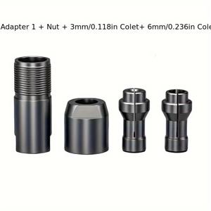 TEMU 6mm 및 3mm 앵글 그라인더 어댑터 | 다기능 금속 샤프트 변환기, 전기 불필요, 가정 및 리모델링 프로젝트에 적합