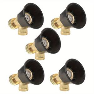 TEMU 5개 조절 가능한 플라스틱 분무 노즐 - 관개, 온실 및 농업용 내구성 있는 정원 스프링클러, 황동 커넥터와 적합, 효율적인 급수, 정원 관개에 이상적 | 조절 가능한 노즐 | 내구성 있는 플라스틱