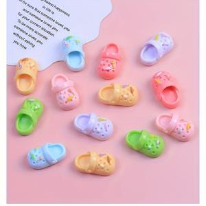 TEMU 40개 혼합 컬러 레진 슬리퍼 액세서리 귀여운 헤어 클립 슬리퍼 장식 비즈 DIY 크림 젤 휴대폰 케이스 헤어 클립 주얼리 만들기 소품