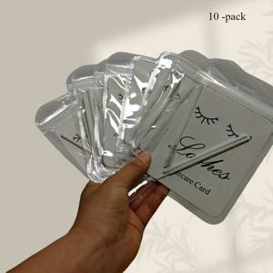 TEMU 10개입 화이트 속눈썹 케어 키트 (속눈썹 카드 포함), 속눈썹 마스카라 브러시, 클리닝 브러쉬, 립 브러쉬, 전문가용 속눈썹 미용실, 여름 여행 세트, 여성 웨딩 선물