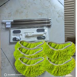 TEMU 6개 세트의 워셔블 극세사 걸레 패드 (5개) + 다용도 플랫 걸레 1개, 흡수성이 뛰어난 니트 원단으로 제작, 거실, 침실, 욕실 및 주방에 적합한 재사용 가능한 청소용 천으로 습식 및 건식 사용 모두 가능. 3|물걸레청소기|패드