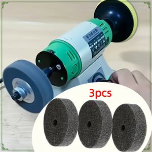TEMU 작은 폴리셔, 전동 드릴, 숫돌, 녹 제거, 가정용 연마 및 연마 휠 도구에 적합한 연마 및 연마 제품 3종 세트