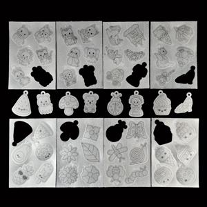 TEMU 주얼리 만들기 키트 RS023 무절단, 펀칭, 컬러링 열수축 필름 DIY 액세서리 및 귀걸이 제작 재료 팩, 핸드메이드 액세서리, 창의적인 프로젝트, 장식용 소품, 스타일리시한 장식, 매끄러운 마감, 정밀 절단, 주얼리 부품, 공예 용품, DIY 취미 활동가