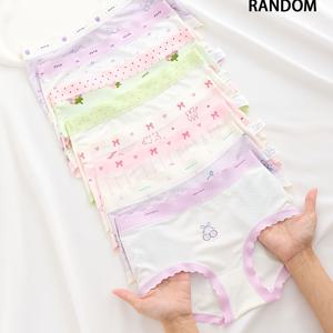 TEMU 8팩 랜덤 여아 속옷, 여름철 편안함을 위한 통기성 좋은 이중 레이어 하단, 배를 찌르는 걱정 없는 높은 탄성 허리 밴드, 데일리룩으로 완벽