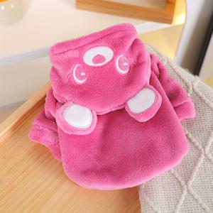 TEMU 귀여운 가을/겨울 애완동물 옷, 작은 강아지용 두꺼운, 부드러운, 편안한 후드티 특징, 고양이와 강아지 모두에게 적합.