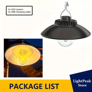 TEMU 1개 MACROCOSM USB 캠핑 랜턴 - USB 전원 휴대용 LED 텐트 조명, 후크 포함, 2가지 모드(고정/조광), 컴팩트한 행잉 불브, 캠핑, 비상, 실내/야외 사용 가능 - 텐트, RV, 파티오, 대비에 이상적, USB-C 기기 호환|캠핑랜턴