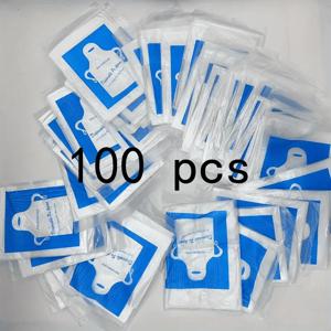 TEMU 손님용 일회용 앞치마 75/100개 - 두꺼운 PE 플라스틱, 파란색과 흰색 프린트, 케이터링, 핫팟, 바비큐 및 레스토랑에 완벽한 주방 앞치마