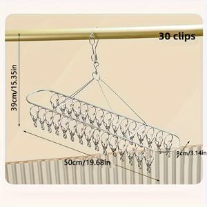 TEMU 방풍 및 미끄럼 방지 발코니 옷 건조대, 공간 절약 디자인, 아파트 및 파티오에 적합, 내구성 있는 녹 방지, 양말, 수건, 옷에 이상적, 고품질 금속 구조, 작은 공간 솔루션 후크 포함, 건조대|빨래건조대