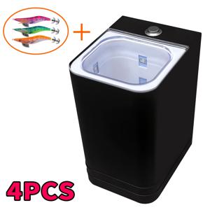 TEMU 업그레이드된 야간 낚시 및 바다 낚시 어구 유인등, 스타일리시한 LED UV 보라색 광원 특징. 휴대 가능, 내구성 좋고 밝으며 360° 조명으로 물고기를 유인합니다. 인공 새우 미끼 3개 포함 (합성 F 재질)