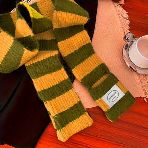 TEMU 2025년 신상 일본 스타일 컬러 블록 블랙 앤 화이트 스몰 스카프, 여성용 귀여운 다용도 넥 워머