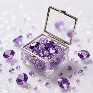 TEMU 3555개 대용량 아크릴 - 다양한 사이즈 (20mm, 12mm, 10mm, 6mm, 3mm) 딥 퍼플 테이블 스캐터, 꽃병 채우기, 웨딩, 프롬 파티 장식용 - 반짝이는 보석