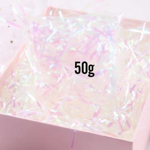 TEMU 1팩/50g 선물 포장지, 레이저 글리터 콘페티 라피아 풀 선물 장식 용지, 선물 포장 용지, 파티 답례품 용지, 파티 장식 용지