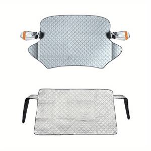 TEMU 2개 세트 자동차 윈드실드 눈 커버 세트, 자석 방패, 겨울과 여름용 방범 디자인 - 얼음 및 서리 보호, 대부분의 세단, SUV 및 기타 차량 모델에 적합한 방풍 커버